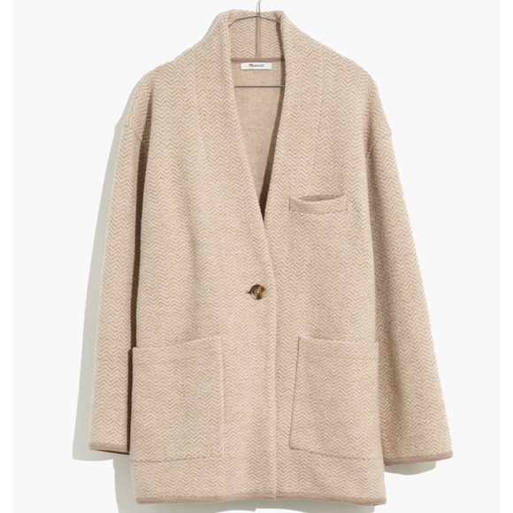 Madewell Herringbone Mattson Sweater Coat Size XXS - Picture 2 of 12
